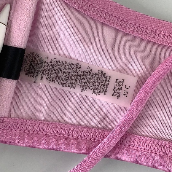 Victoria’s Secret pink Strapless wired padded bikini top size 32C NWT - Picture 7 of 12